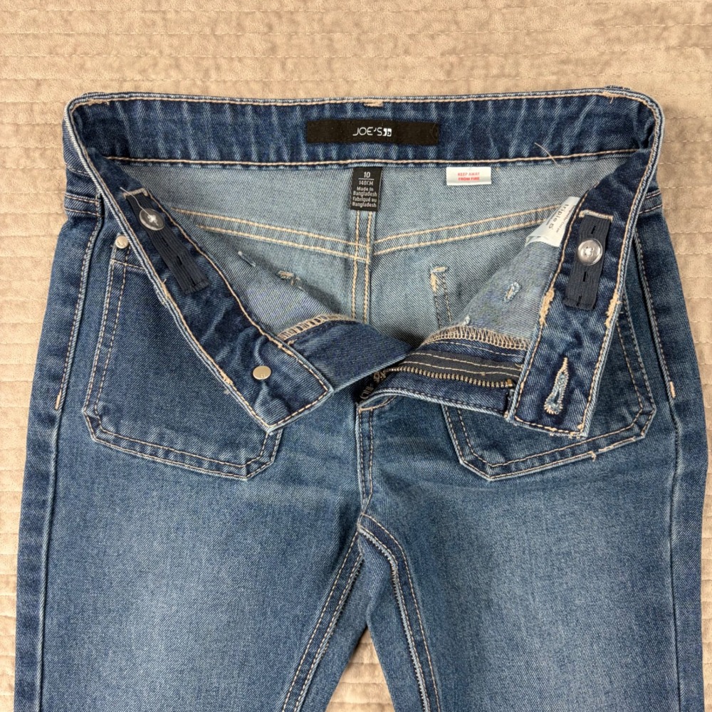 Joe's Jeans Molly 1509 Girls Blue Flare Leg Patch Pocket Denim Jeans Size 10 - Picture 10 of 11